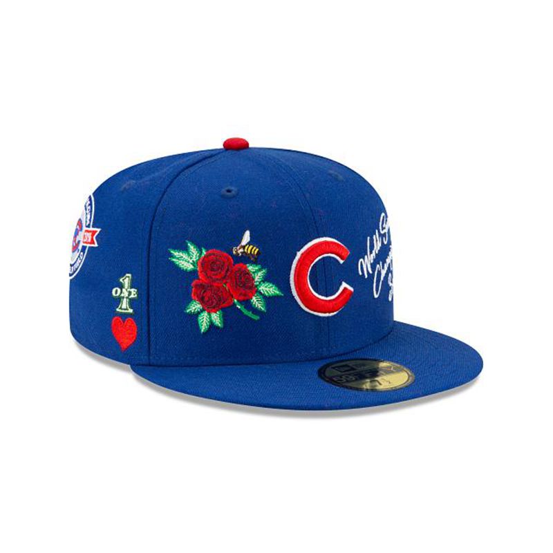 MLB Chicago Cubs Icon 59Fifty Fitted (LCT6163) - Blue New Era Caps